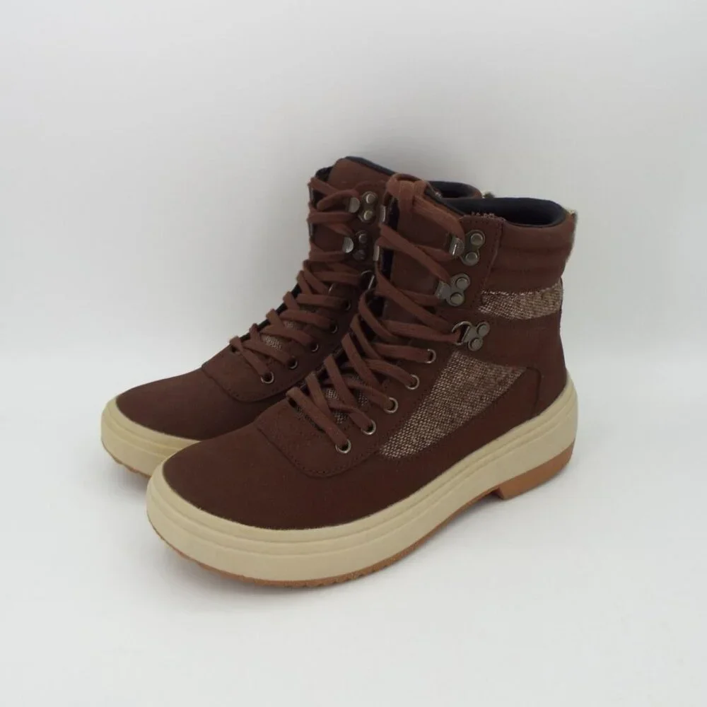 Merrell Holly 2 Waterproof Brown Leather and Tweed Ankle Boots Size 6.5 NWOT
